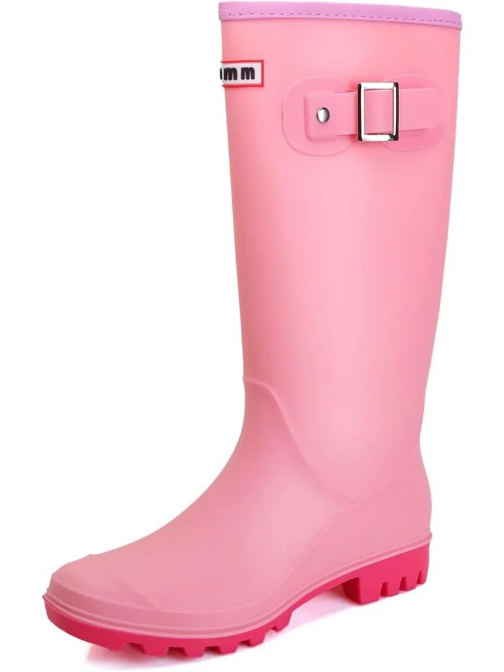 Women's Pink Comfortable Lightweight Waterproof Knee-High Garden Work Boots